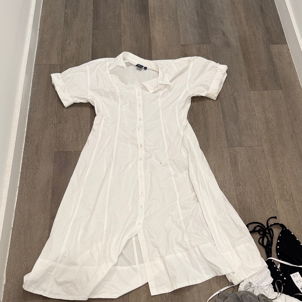 Gap White Button-Front Women’s Shirt Dress